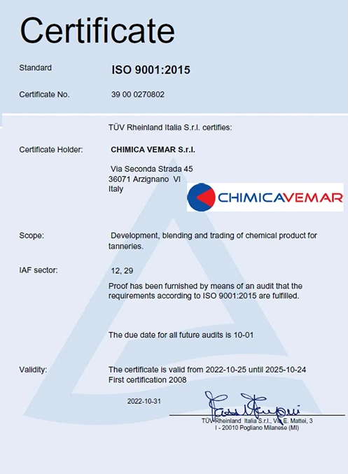 ISO 14001 certification